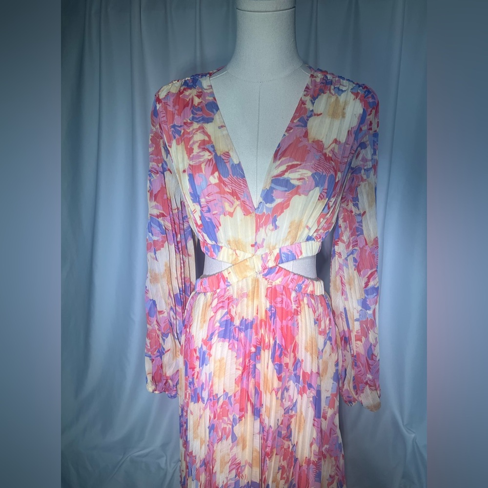 Astr The Label Revery Dress in Yellow Pink Floral | LP NWT - Picture 5 of 11